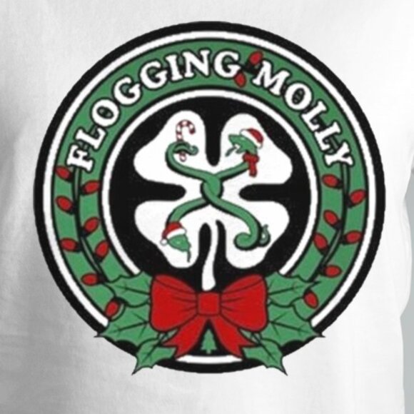 Merry Christmas Flogging Molly Band Graphic T-Shirt Holiday Music Gift Tee 05 - Picture 2 of 5